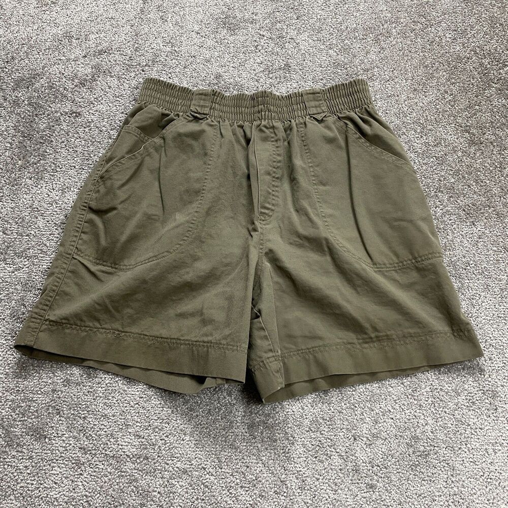 Partners By Mervyn's Shorts Womens 10 W30 Army Green Elastic Waist High Rise